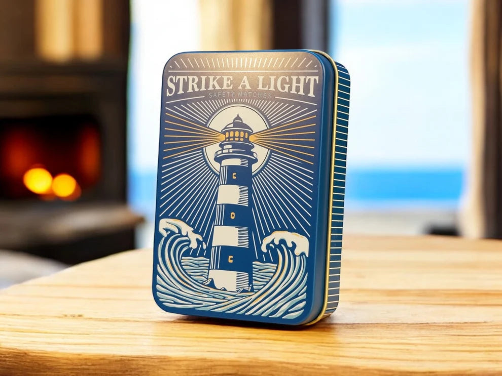 "Strike a Light" Match Tin