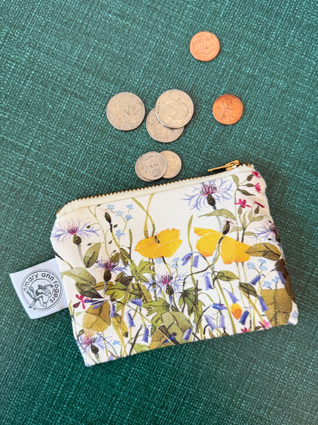 Spring Flowers Coin Purse by Mary Ann Rogers