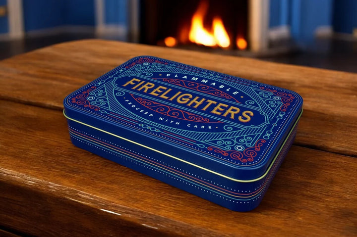 "Blue Firelighter" Storage Tin