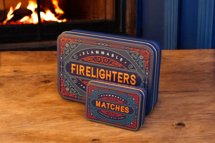 "Blue Firelighter" Storage Tin