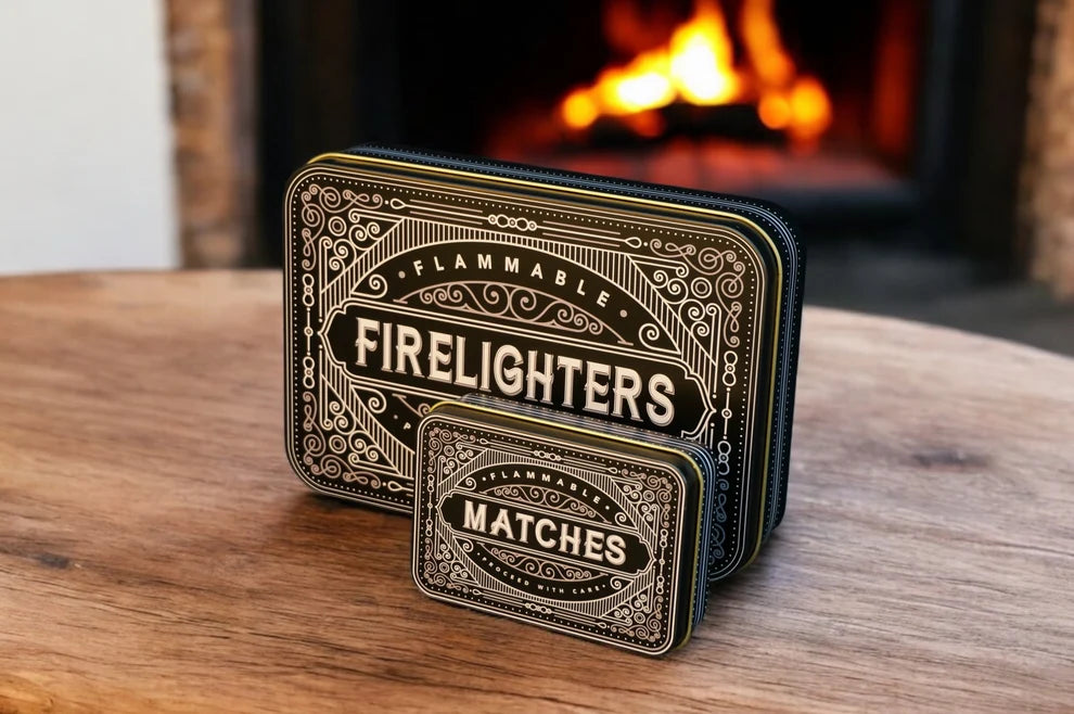 "Black Firelighter" Storage Tin