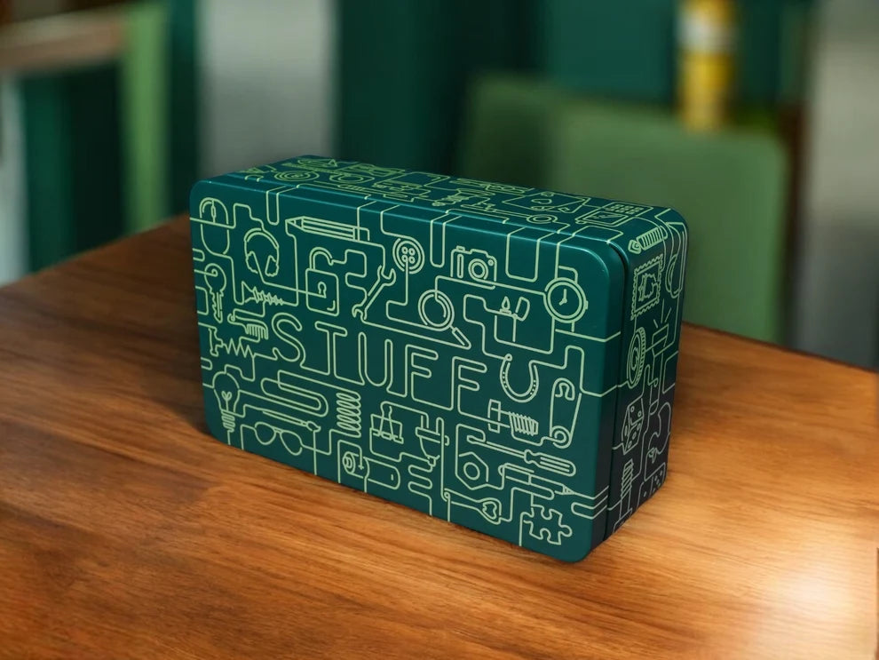 "Sage/Deep Teal" General Storage Tin
