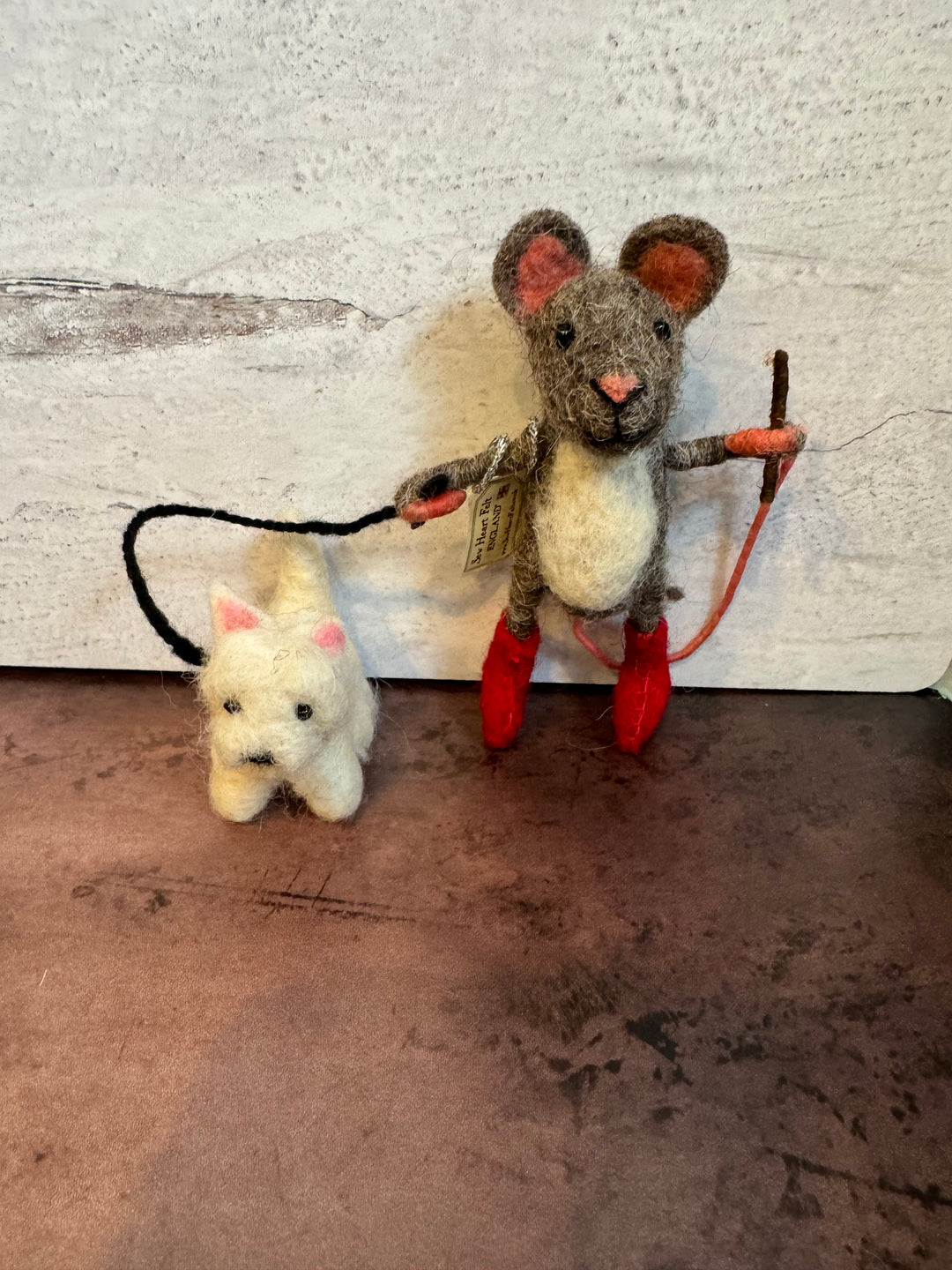 Dog Walker Felt Mouse with Westie