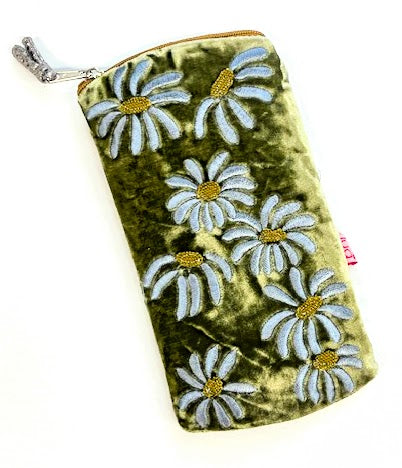 Daisies Velvet Glasses Case
