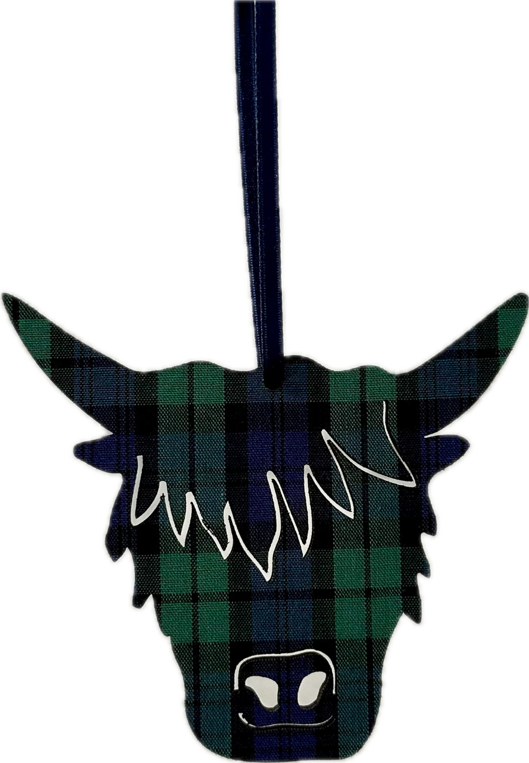 Highland Cow Head Wooden Decoration