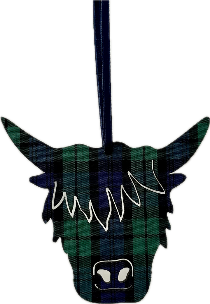 Highland Cow Head Wooden Decoration