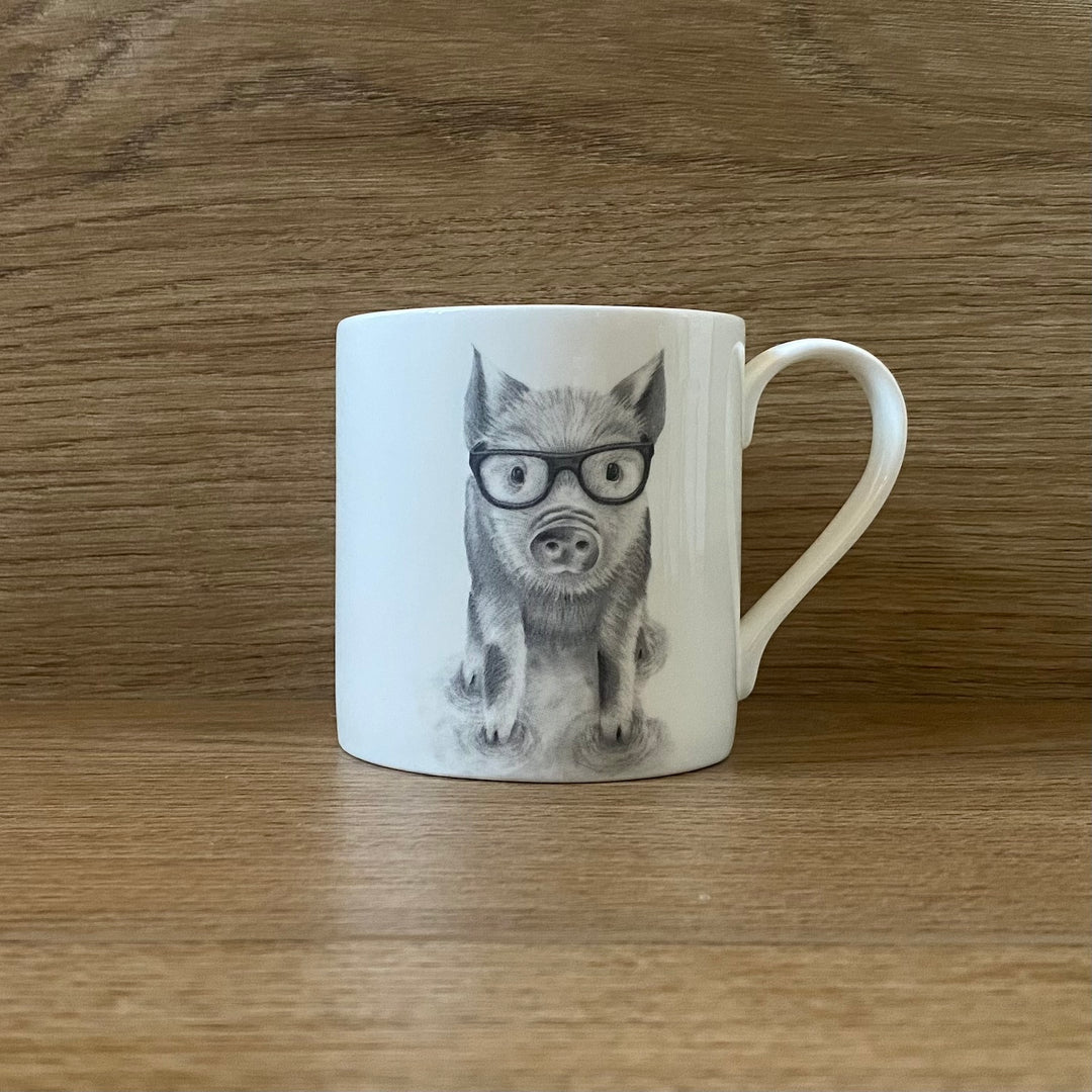 Intellectual Pig Fine Bone China Mug