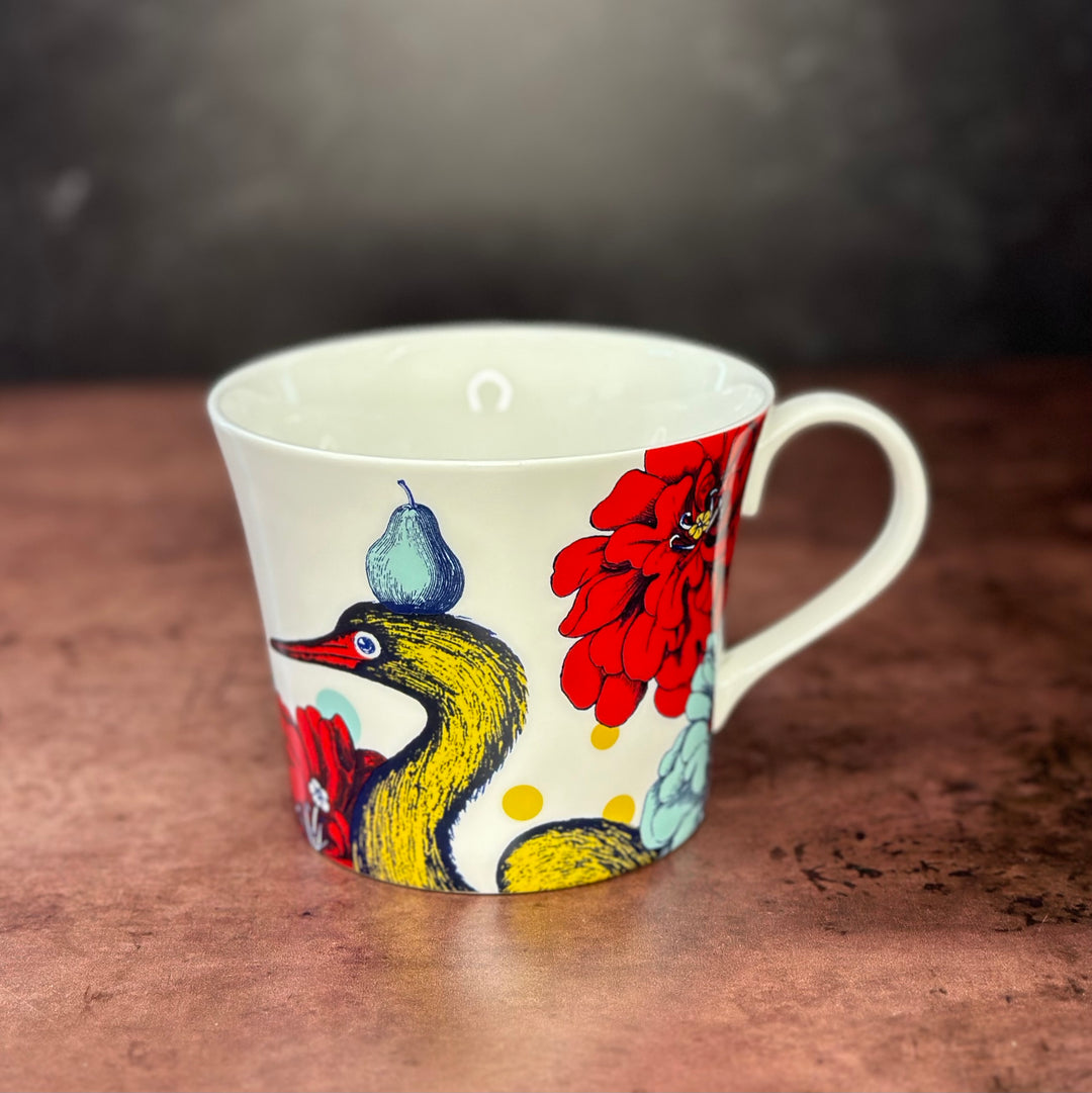 Arcadia Heron Bone China Mug
