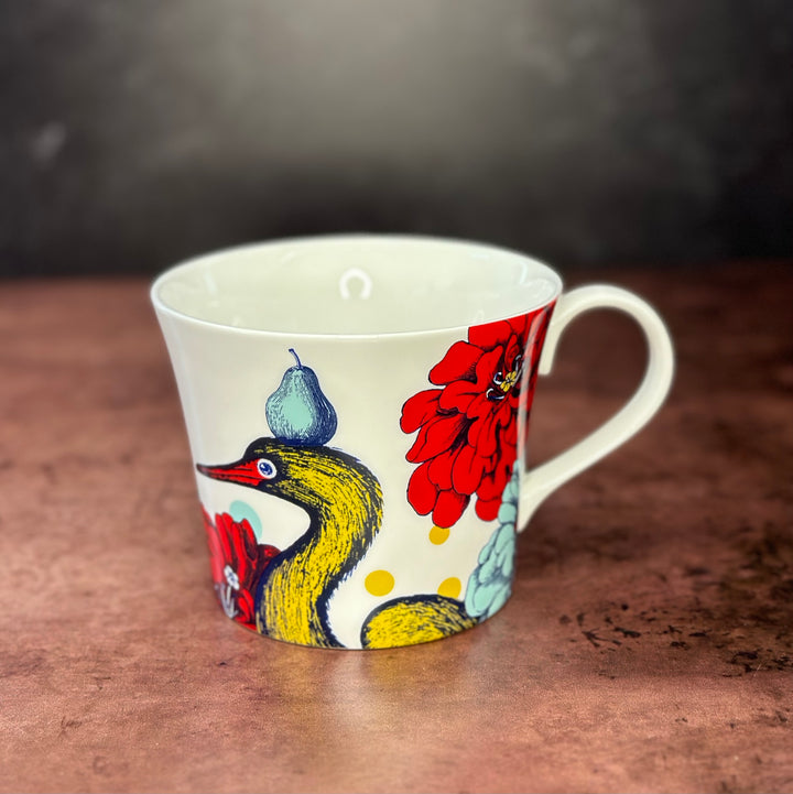 Arcadia Heron Bone China Mug