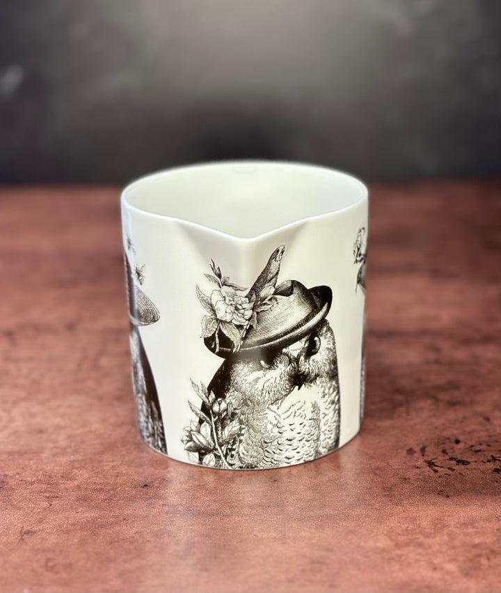 Sunday Best Owls Bone China Jug- White
