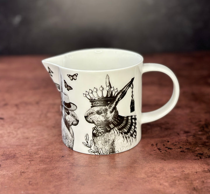 Sunday Best Rabbits Bone China Jug- White