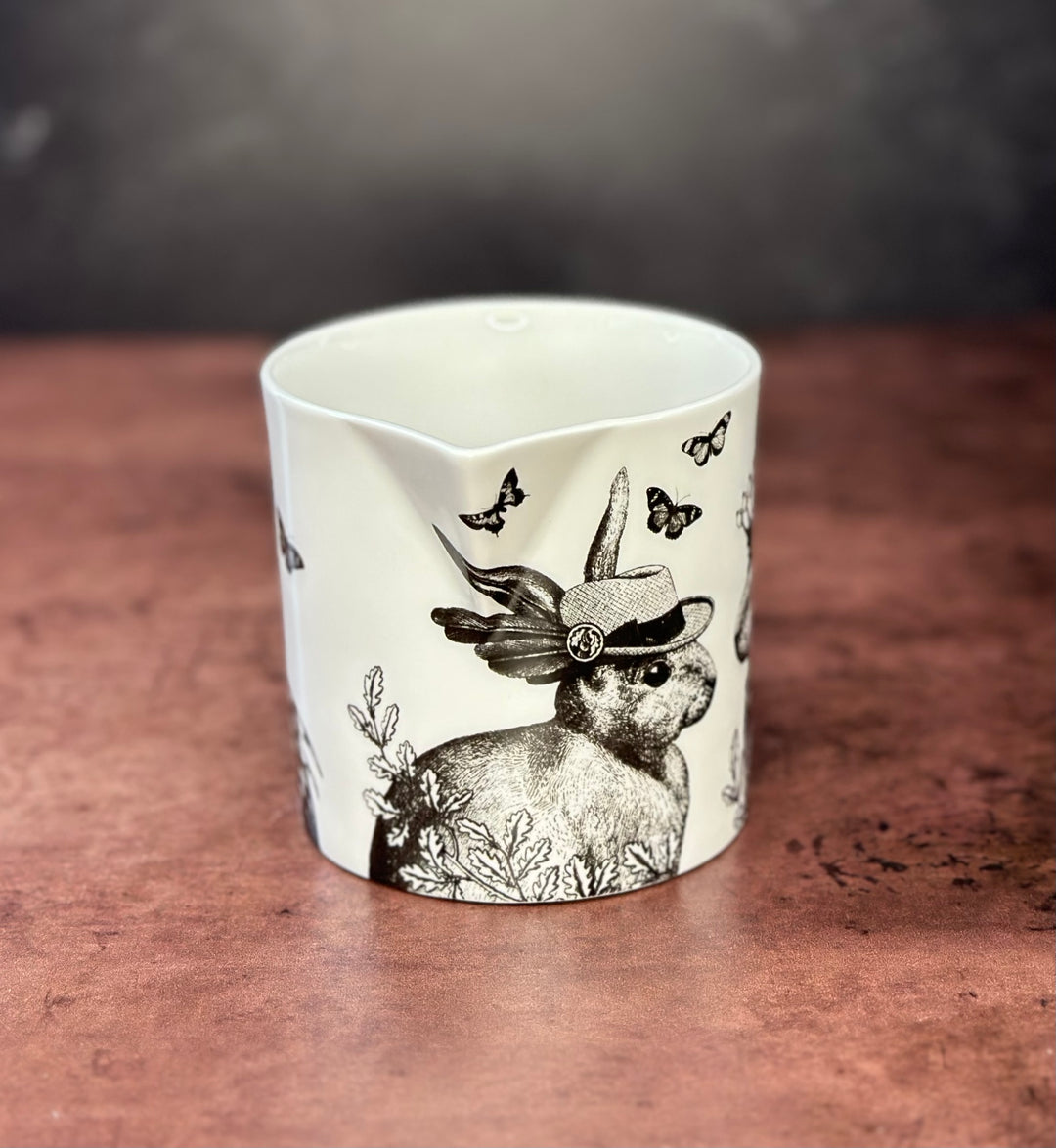 Sunday Best Rabbits Bone China Jug- White