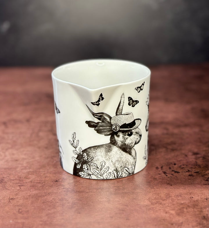 Sunday Best Rabbits Bone China Jug- White
