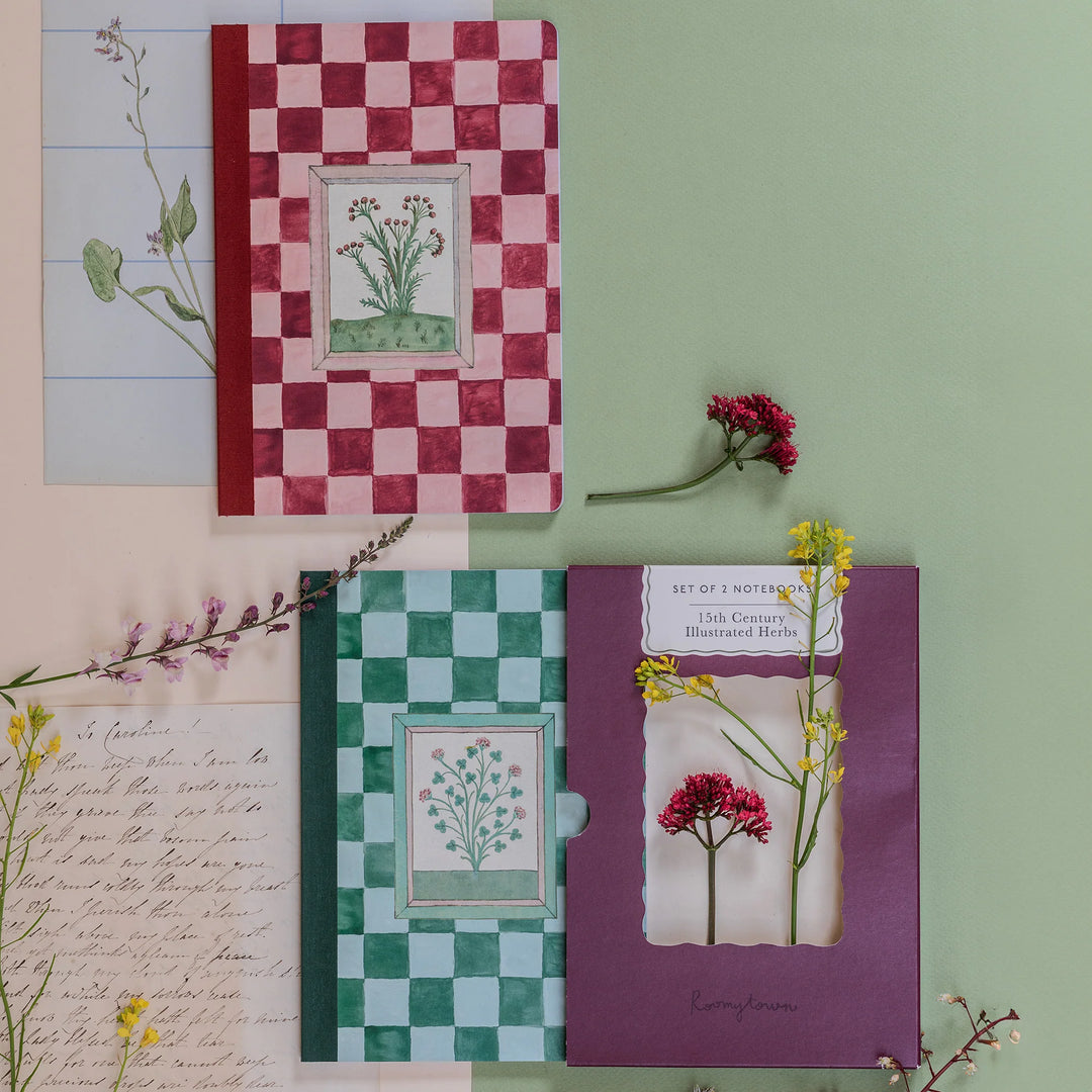 15th Century Illustrated Herbs Set of 2 Notebooks