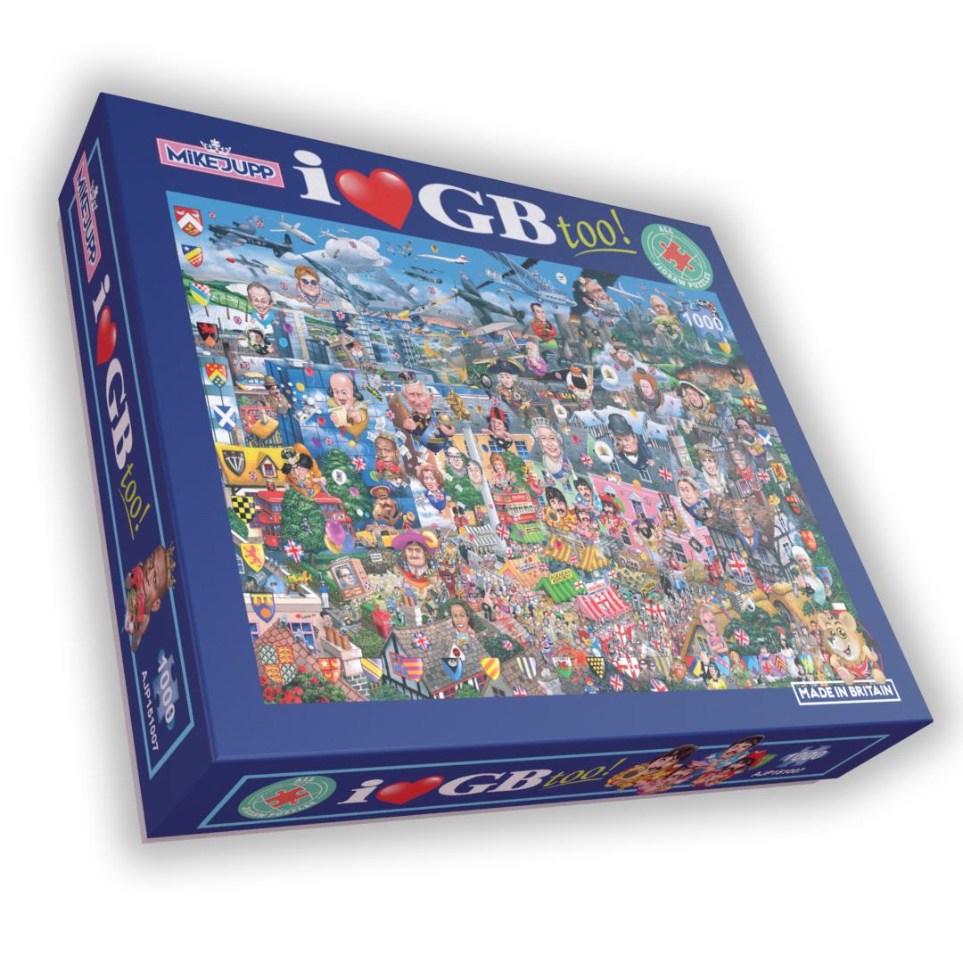 I Love GB Too! by Mike Jupp 1000 piece Jigsaw