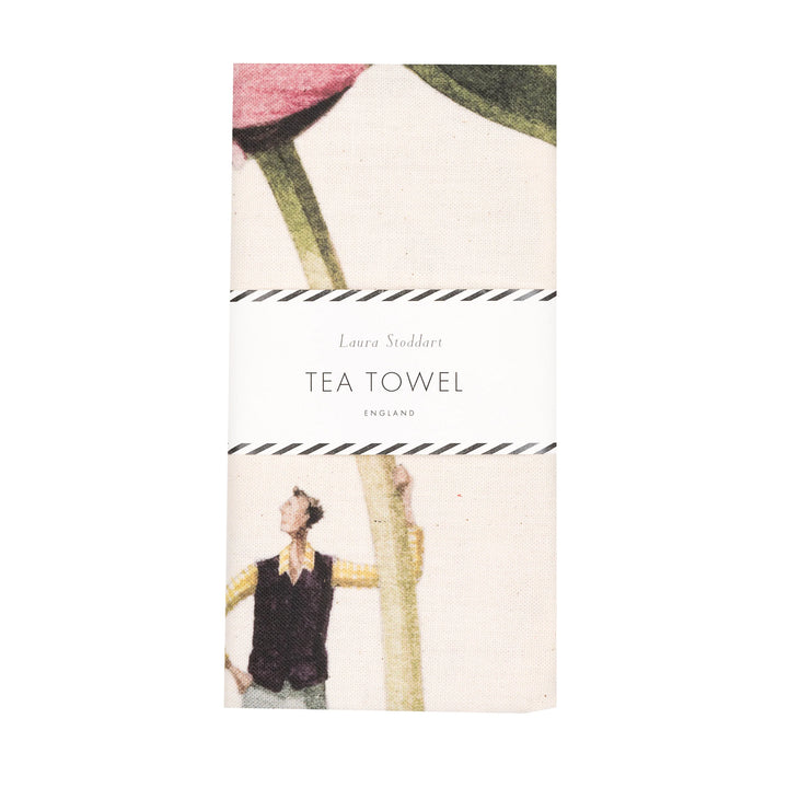 In Bloom Pink Peony Tea Towel