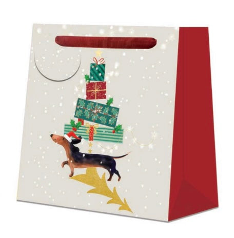 The Curious Inksmith Yule Dog Large Gift Bag