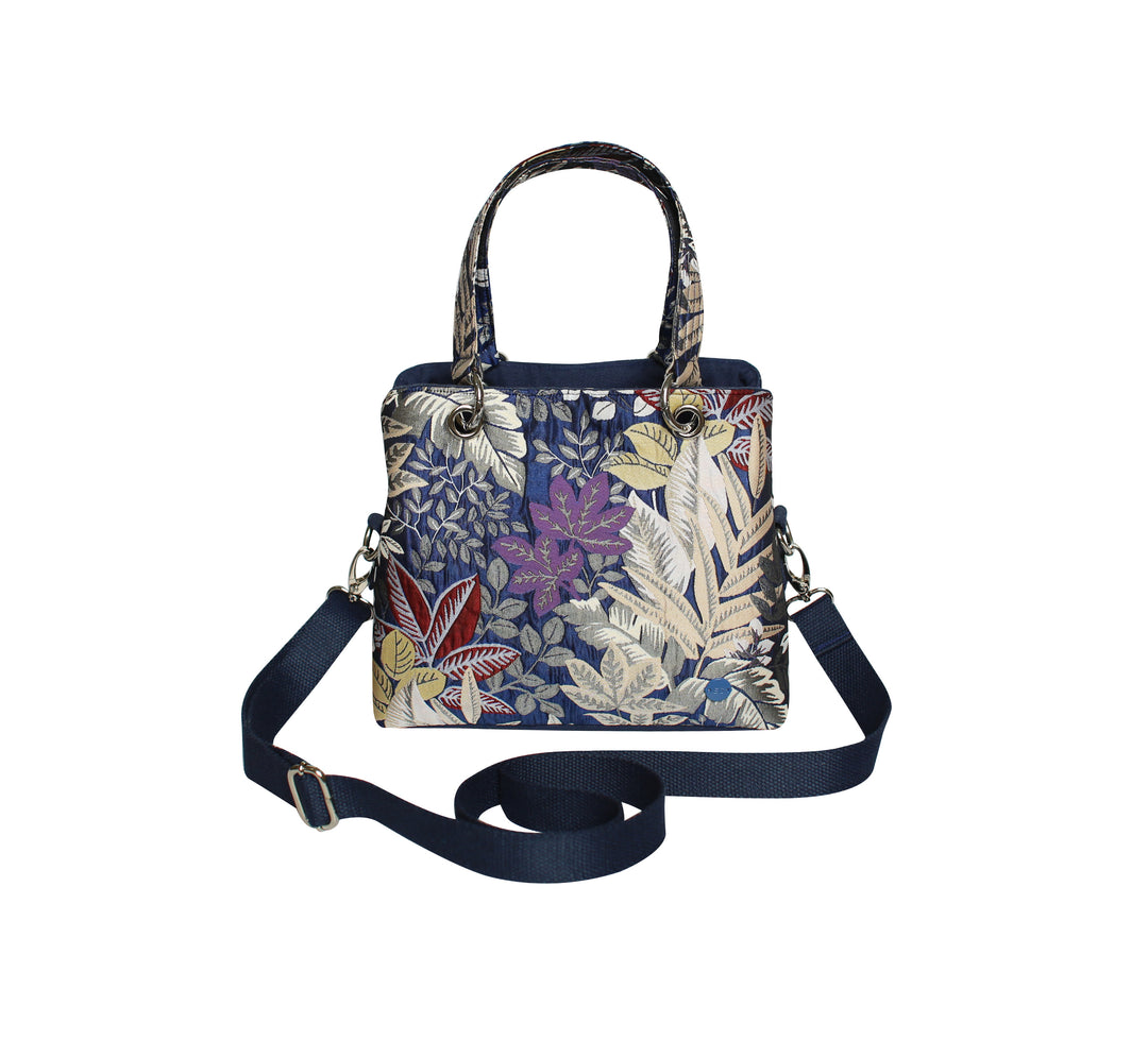 Spring Jacquard Camille Bag-Navy