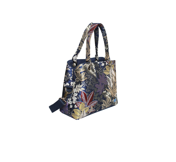 Spring Jacquard Camille Bag-Navy