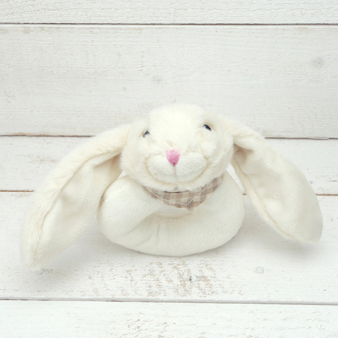 Cream Bunny Plush Baby Rattle
