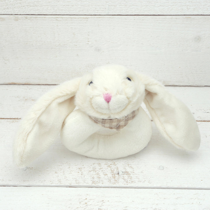 Cream Bunny Plush Baby Rattle