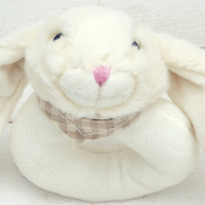 Cream Bunny Plush Baby Rattle