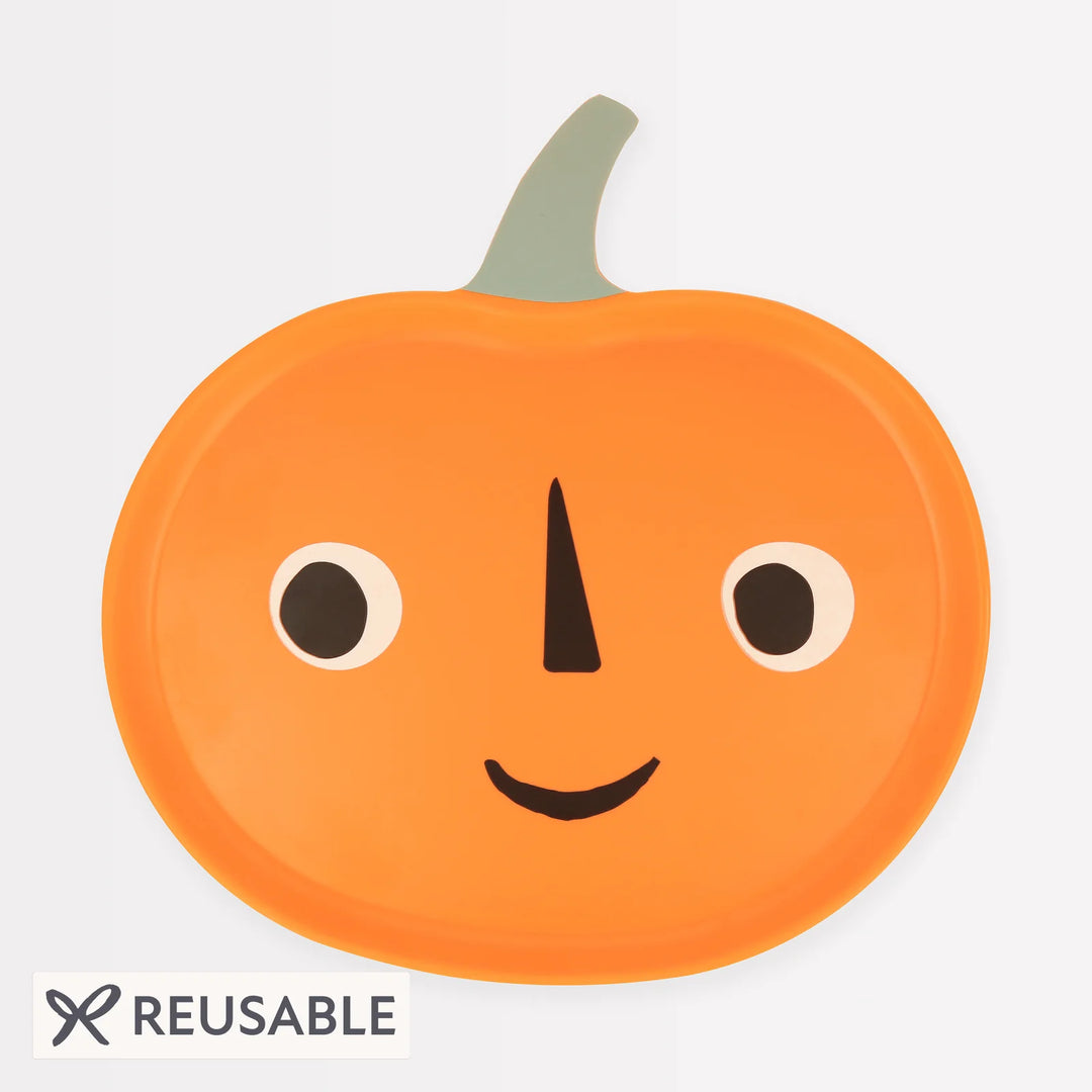 Reusable Jack-O-Lantern Plate
