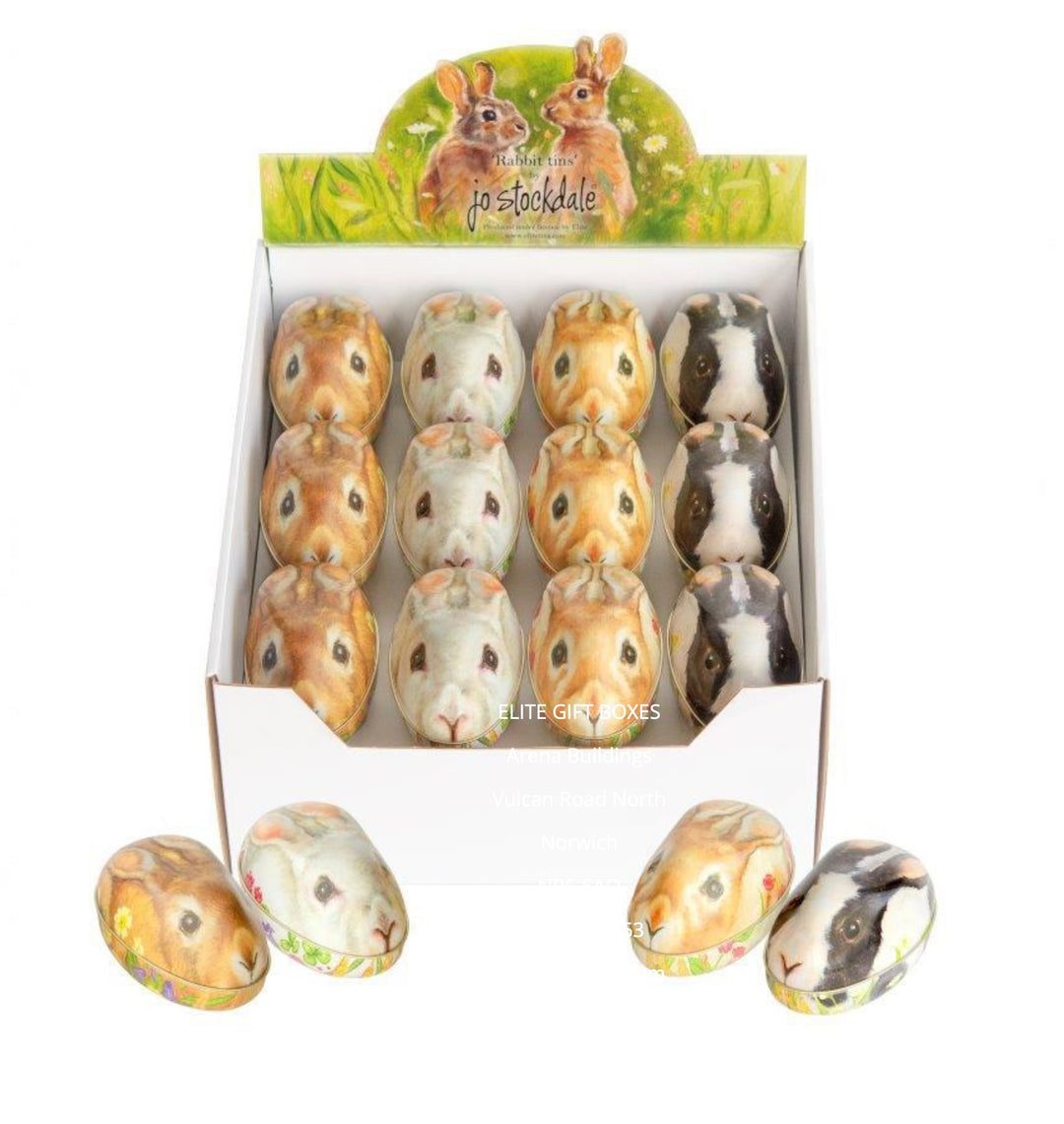 Jo Stockdale Rabbit Shaped Tin Eggs