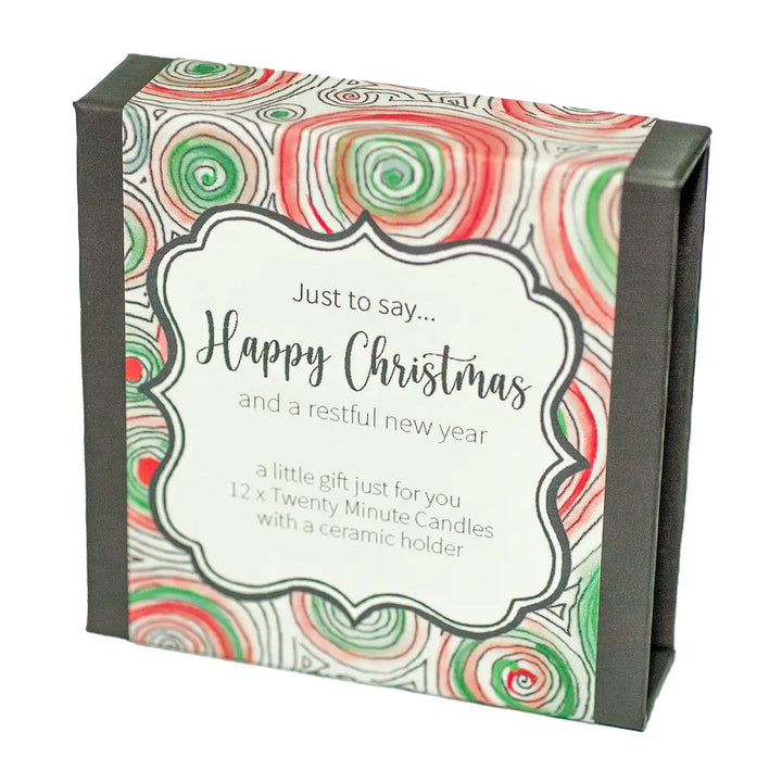'Just to Say . . . Happy Christmas and a Restful New Year' Mini Candle Set