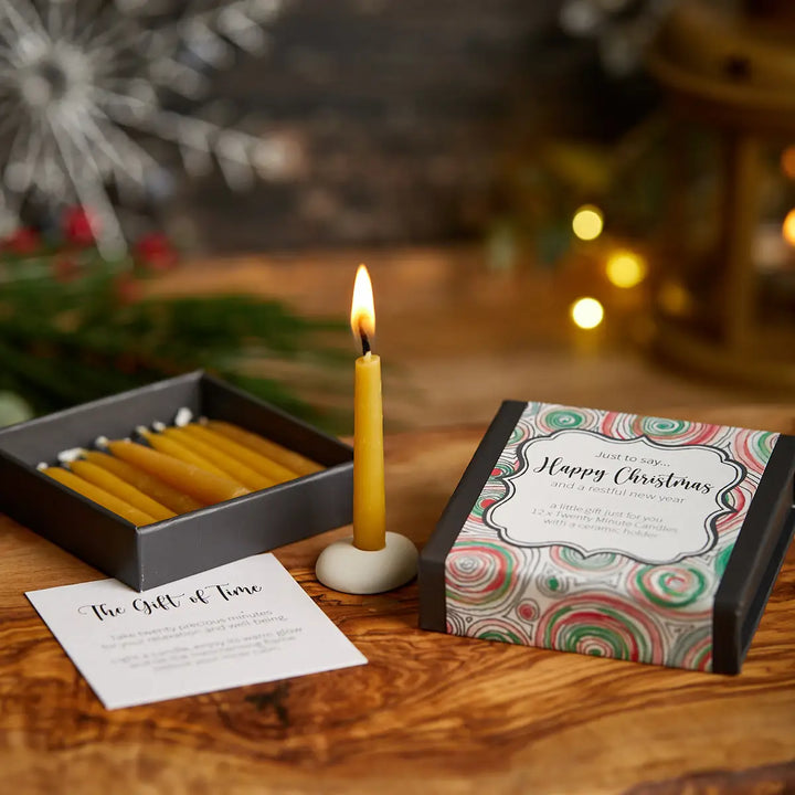 'Just to Say . . . Happy Christmas and a Restful New Year' Mini Candle Set