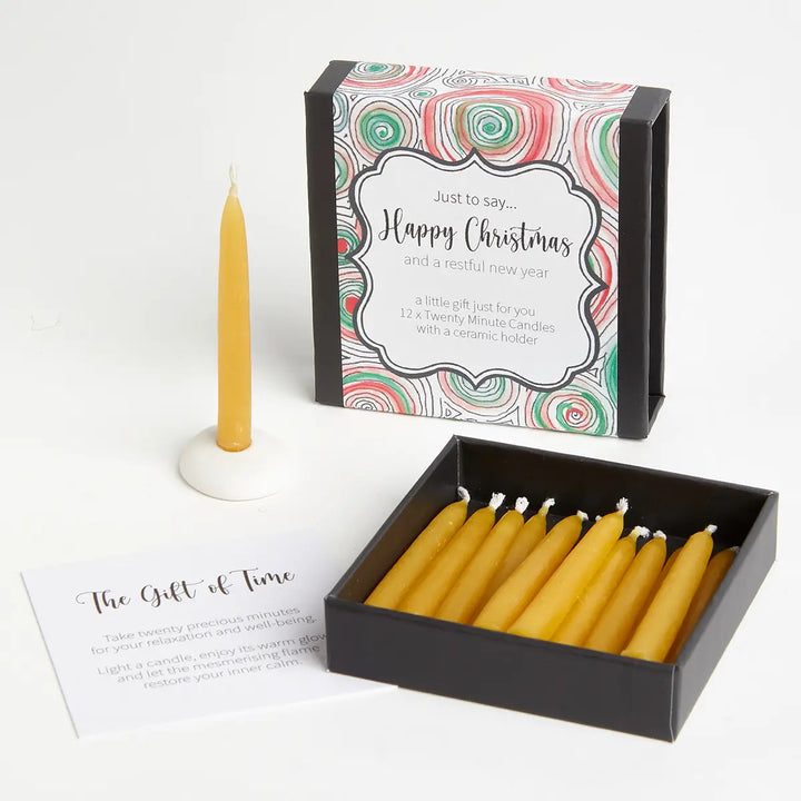 'Just to Say . . . Happy Christmas and a Restful New Year' Mini Candle Set