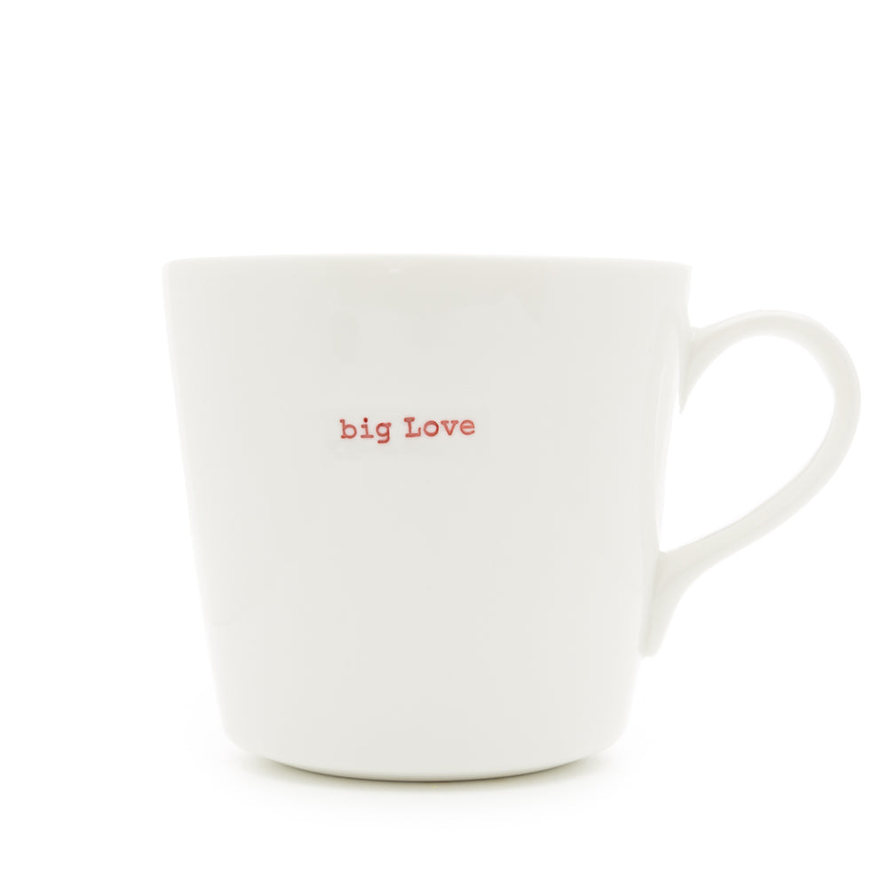 Large Bucket Mug - big Love (Red)