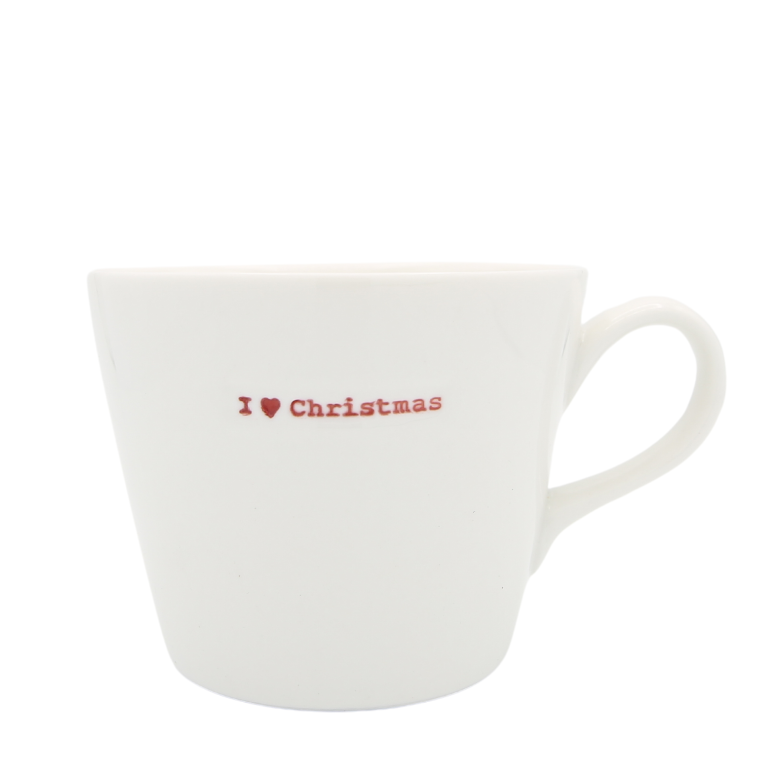 Bucket Mug - I *heart* Christmas