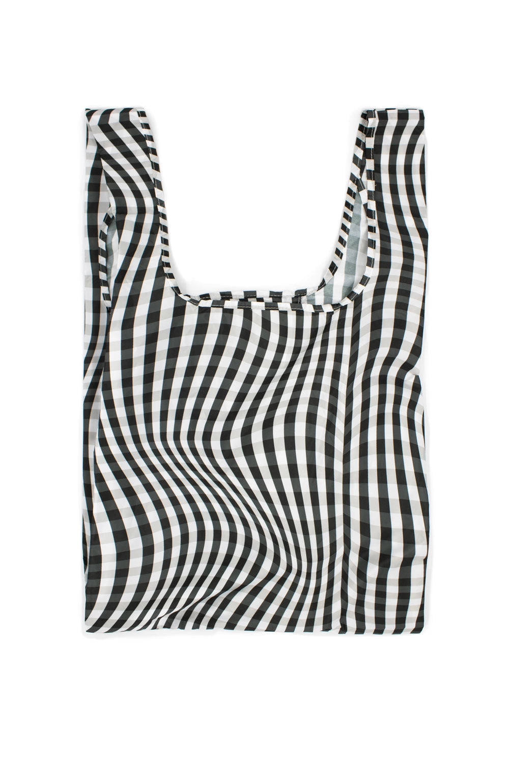 Distorted Gingham Medium Reusable Bag