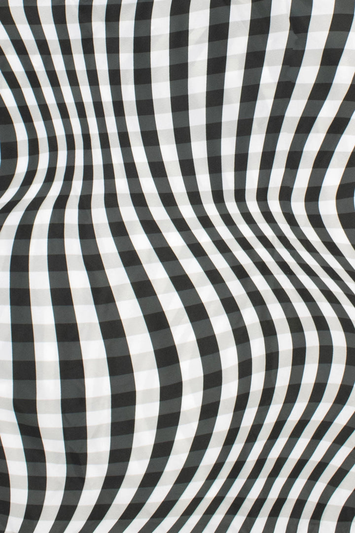 Distorted Gingham Medium Reusable Bag