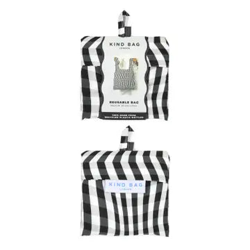 Distorted Gingham Medium Reusable Bag
