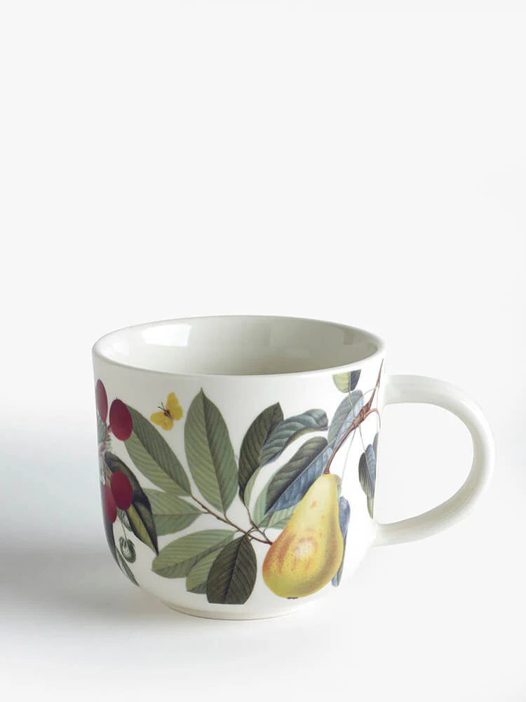 Kew Gardens Fruit and Floral White Mug