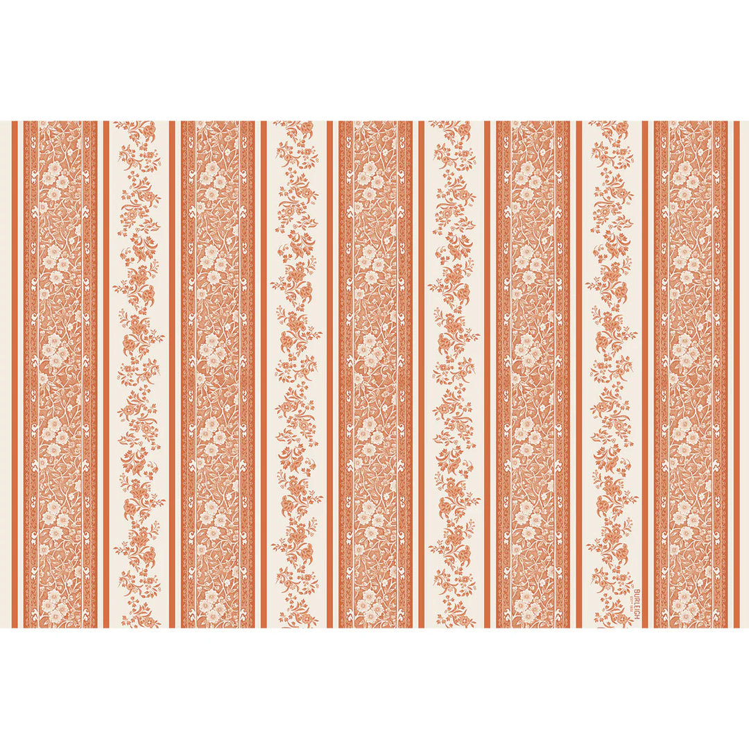Pumpkin Burleigh Stripe Pad of 18 Paper Placemats