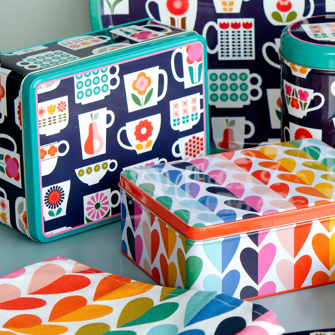 Kate Rhees Teacup Deep Rectangular Tin