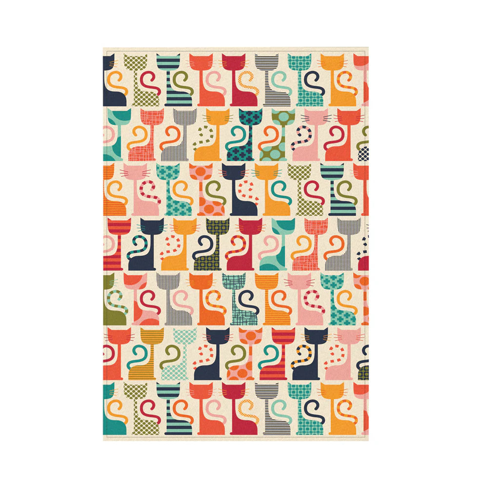 Cats Towel by Kate Rhees