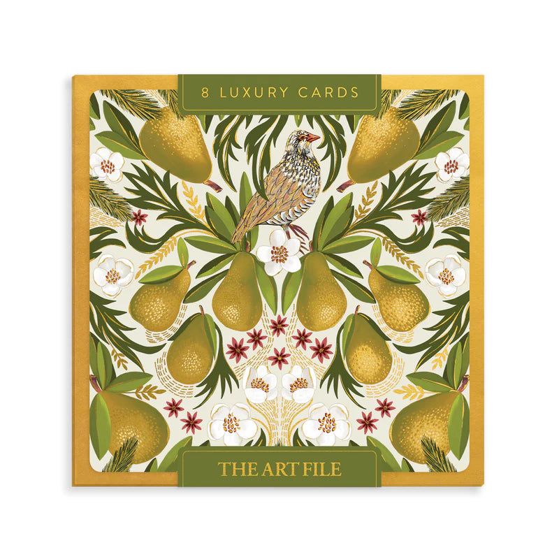 Christmas Pears Box of 8 Luxury Christmas Cards