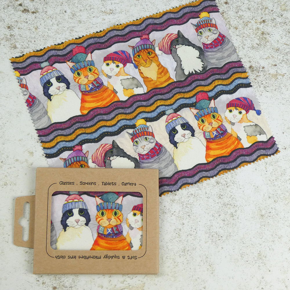 Cats in Hats Lens Cloth