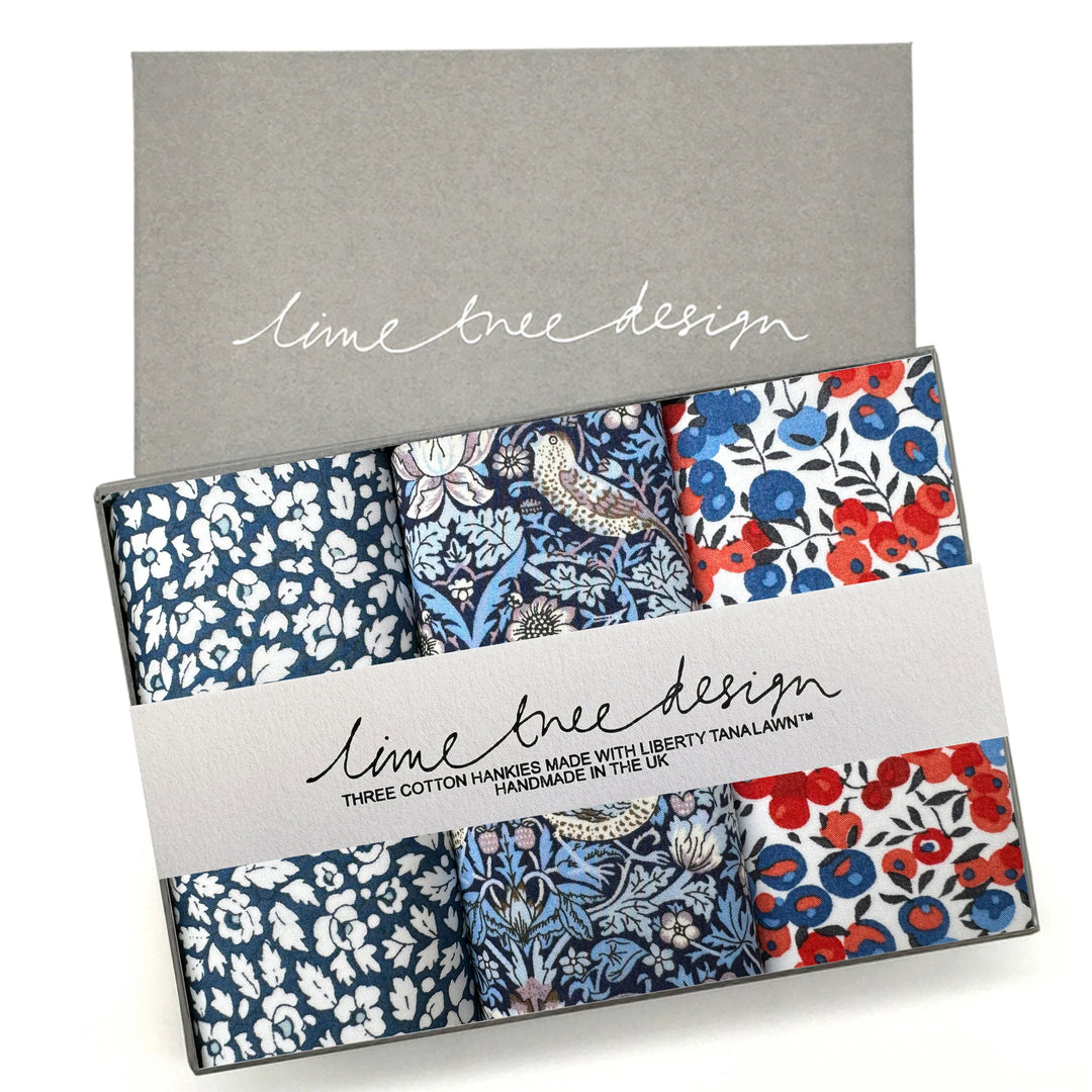 Anchors Away Liberty Hankies - Set of 3