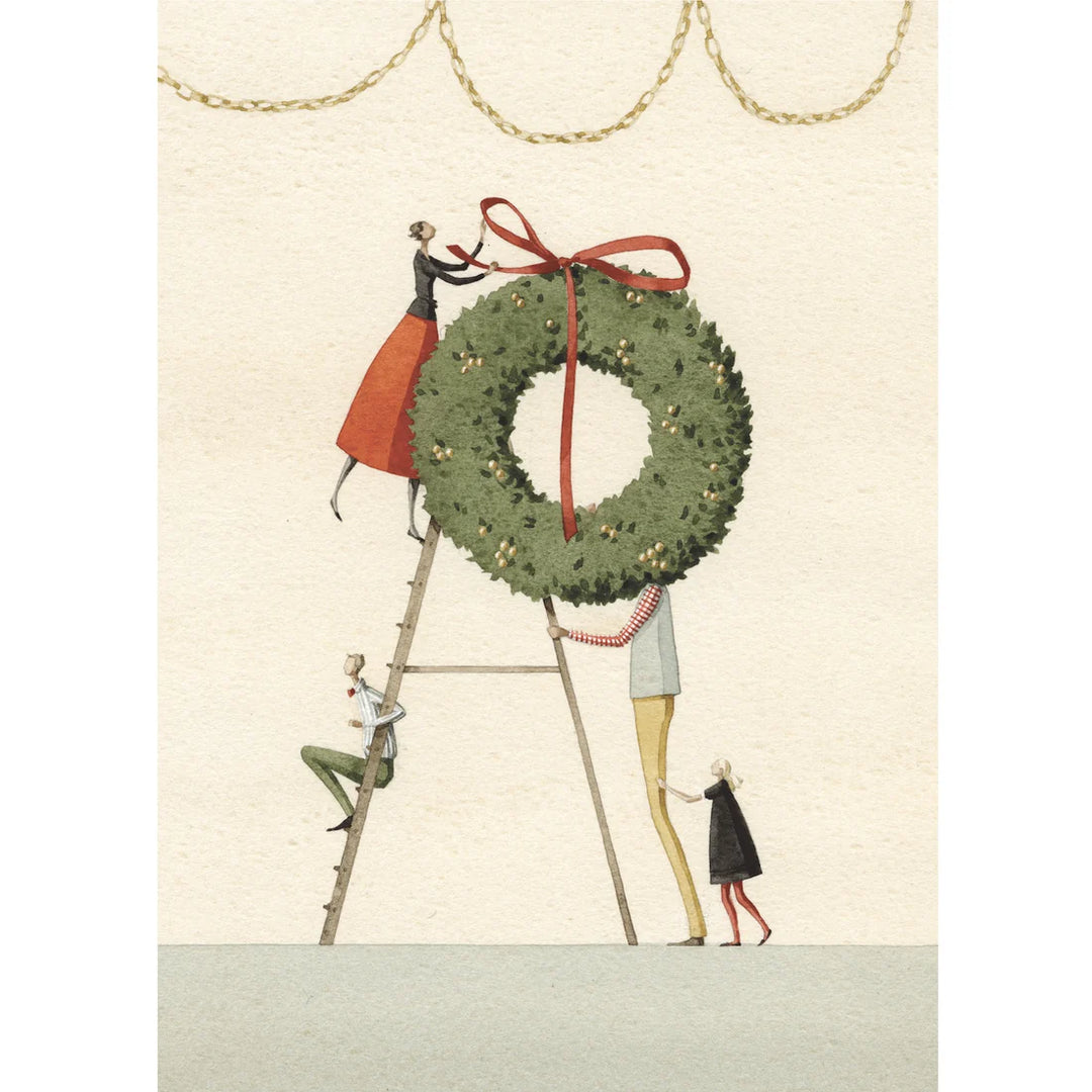 Christmas Wreath Greetings Card