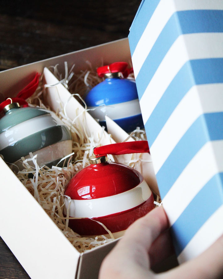 Cornishware Striped Baubles