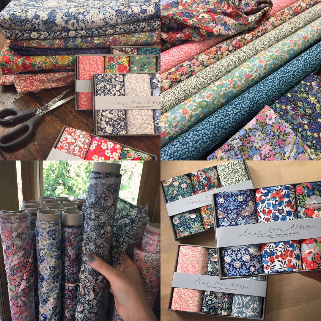 Periwinkle Liberty Hankies - Set of 3