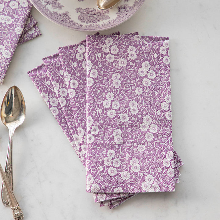 Burleigh Lilac Calico Paper Napkins