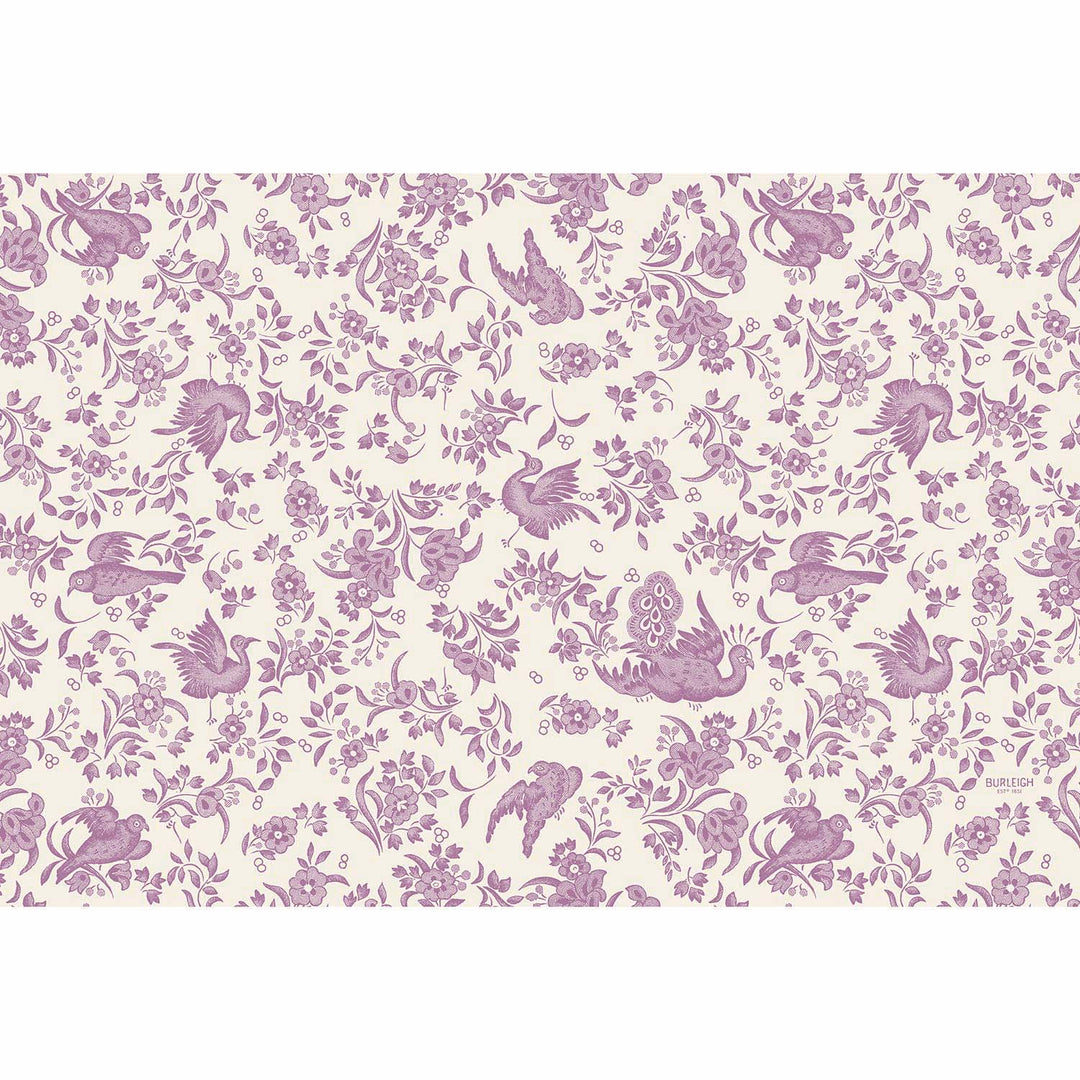 Lilac Regal Peacock Pad of 24 Paper Placemats