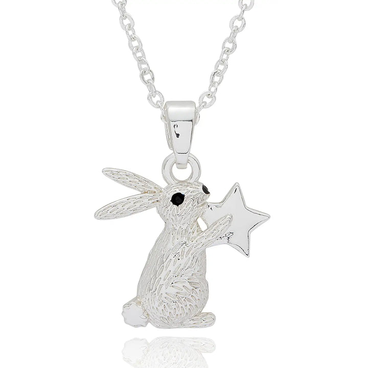 Fox Under The Moon Silver Plated Necklaces