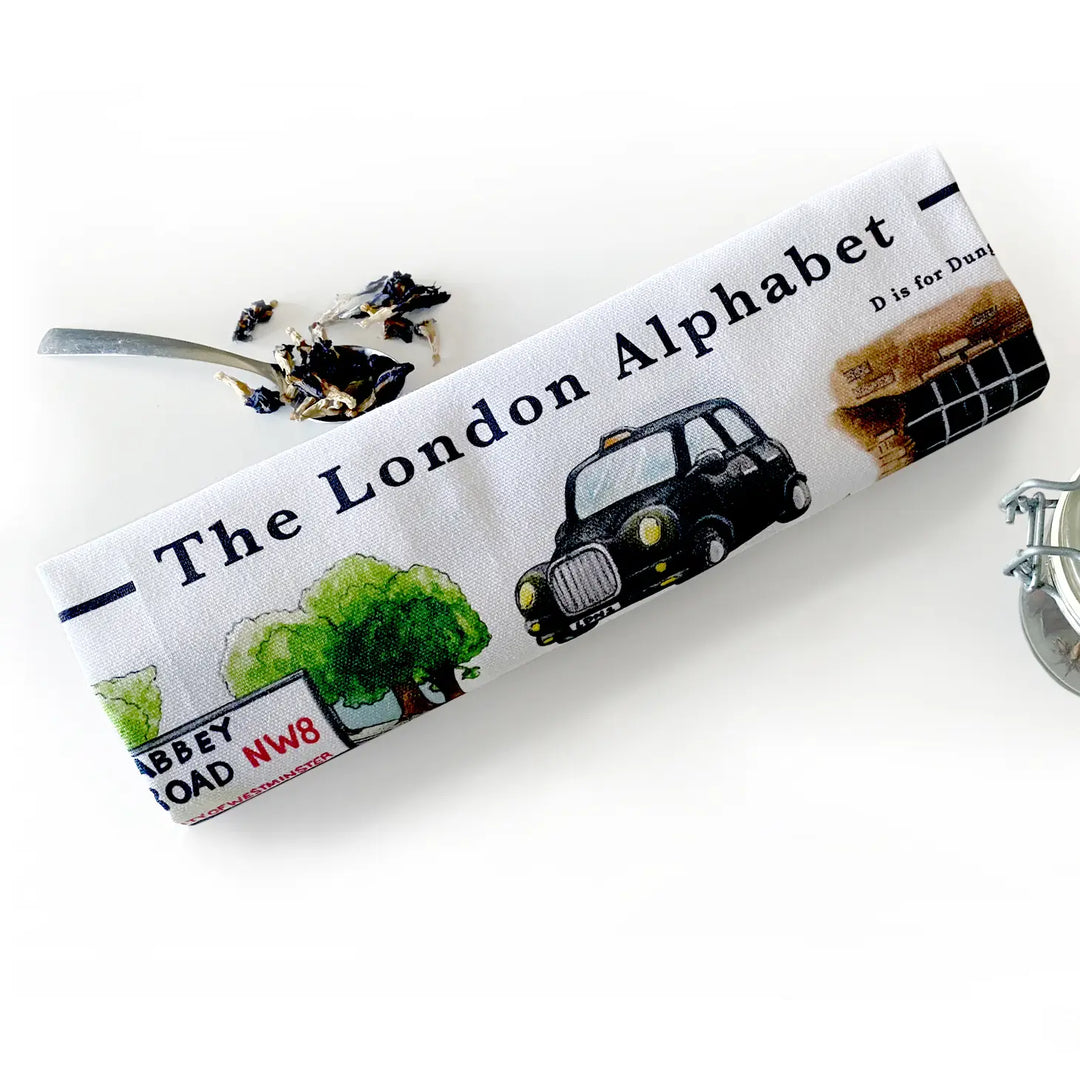 A Very London Alphabet Tea Towel